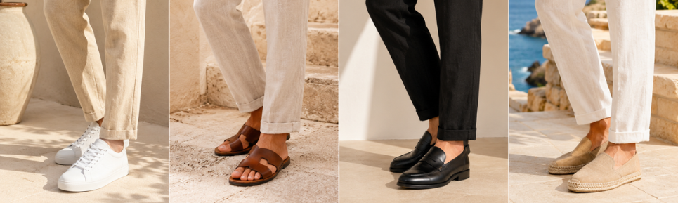 Welke schoenen passen bij een linnen broek?