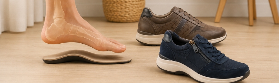 Welke schoenen zijn geschikt bij platvoeten?