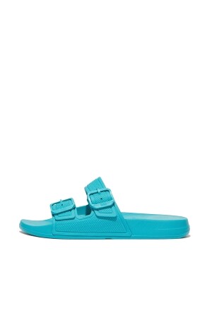 FitFlop Iqushion Two-Bar Buckle Slides tahiti blue 