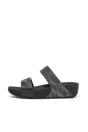 FitFlop Lulu Slide Geo Glitz all black 