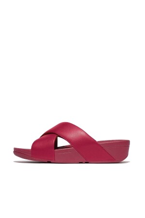 FitFlop Lulu Cross Slide Sandals redberry 