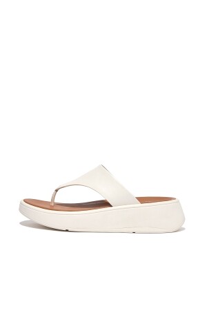 FitFlop F-Mode Leather Flatform cream 