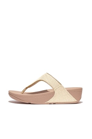 FitFlop Lulu Shimmerweave Toe-Post stone beige mix 
