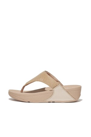 FitFlop Lulu Shimmerlux Toe-Post latte beige 