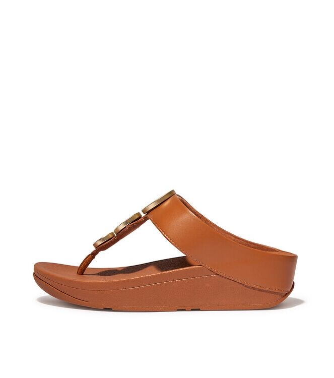 Fitflop slippers leer outlet