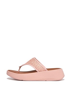 FitFlop F-Mode Woven-Raffia Flatform Sandals pink salt 