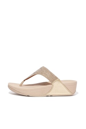 FitFlop Lulu Toe Post Geo Glitz platino 