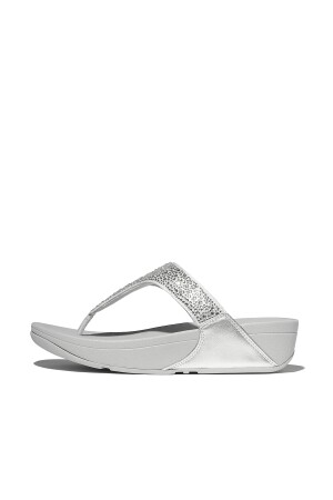 FitFlop Lulu Crystal-Mix Toe-Post silver 