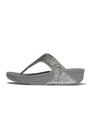 FitFlop Lulu Crinkled Toe-Post silvereen 