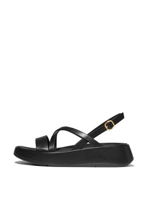 FitFlop F-Mode Leather Flatform Strappy all black 