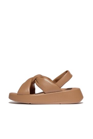 FitFlop F-Mode Knot Soft-Leather Flatform B/Strap classic tan 