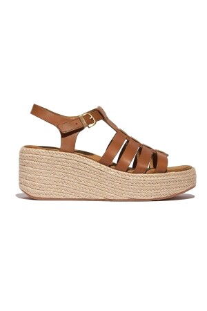 FitFlop Platfforms Espadrille Leather Fisherman Wedge deep tan 