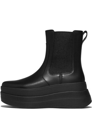 FitFlop F-Mode Stack Leather Chelsea all black 