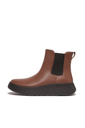 FitFlop F-Mode Leather Flatform Chelsea Boots rich brown 