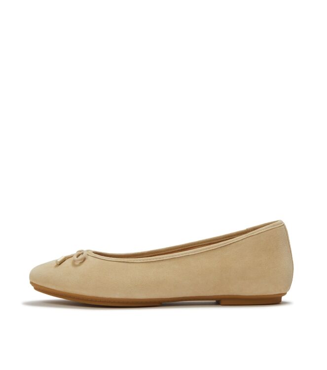 FitFlop delicato bow suede ballet flats cappuccino Direct leverbaar uit de webshop van www.meijerink-schoenen.nl/