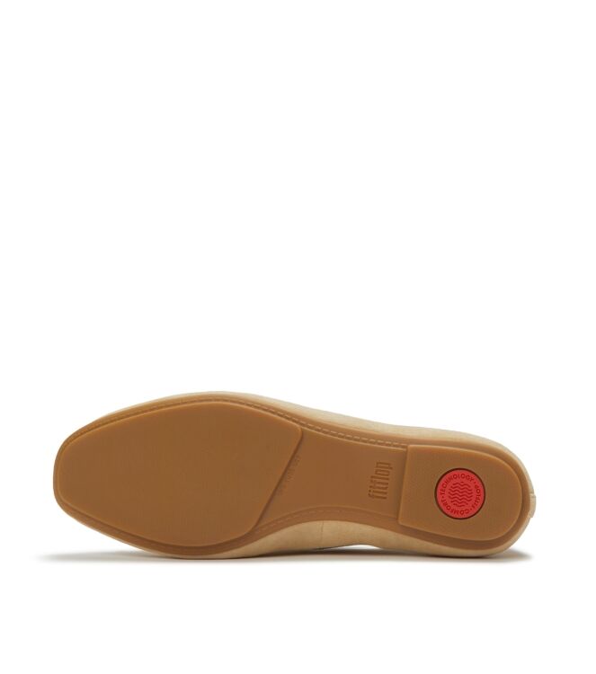 FitFlop delicato bow suede ballet flats cappuccino Direct leverbaar uit de webshop van www.meijerink-schoenen.nl/