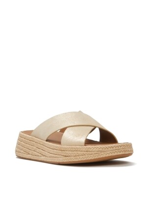 FitFlop F-Mode Espadrille Shimmersuede Cross Slides 