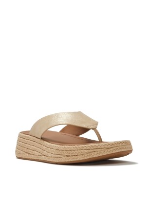 FitFlop F-Mode Espadrille Shimmersuede Toe-Post Sandals 