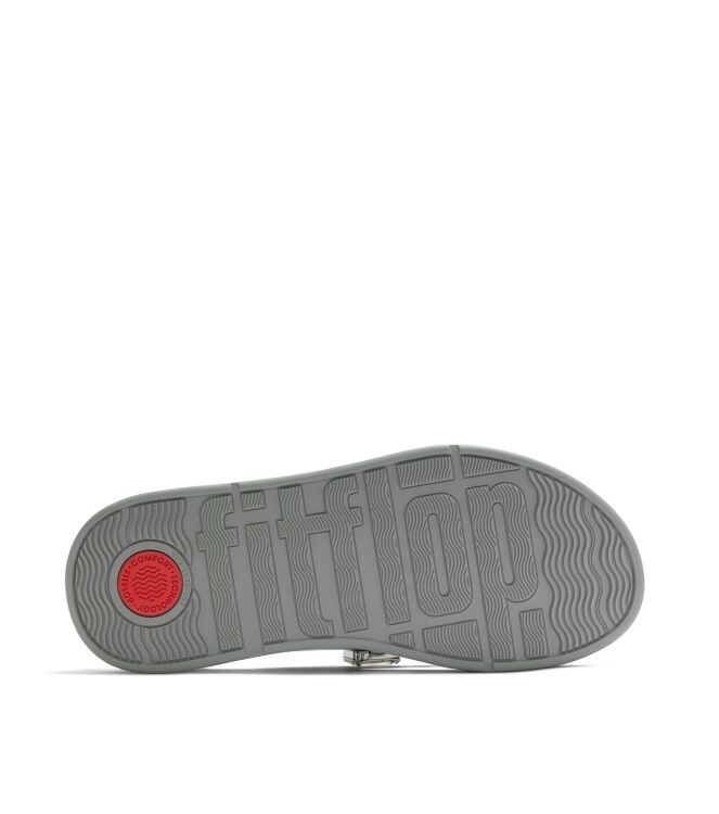 FitFlop f-mode ultra-jewel leather toe-post sandals silver Direct leverbaar uit de webshop van www.meijerink-schoenen.nl/