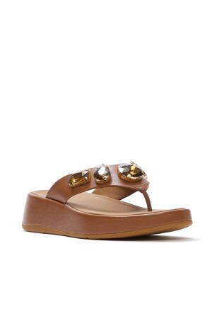 FitFlop F-Mode Ultra-Jewel Leather Toe-Post Sandals 
