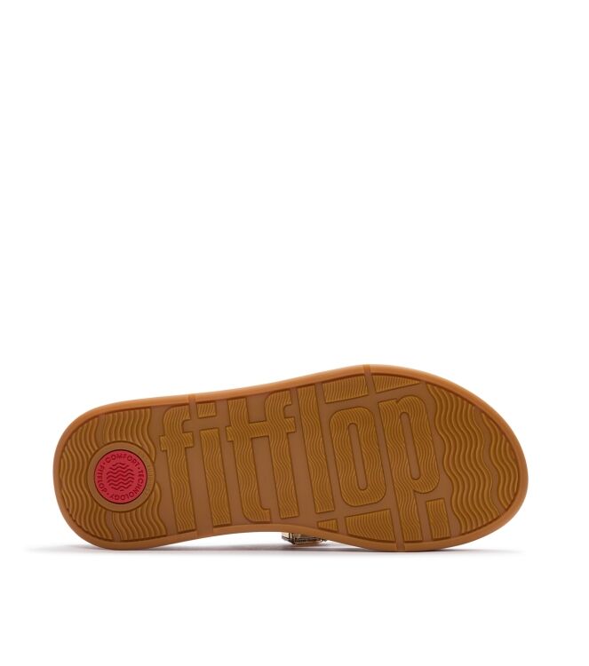 FitFlop f-mode ultra-jewel leather toe-post sandals deep tan Direct leverbaar uit de webshop van www.meijerink-schoenen.nl/