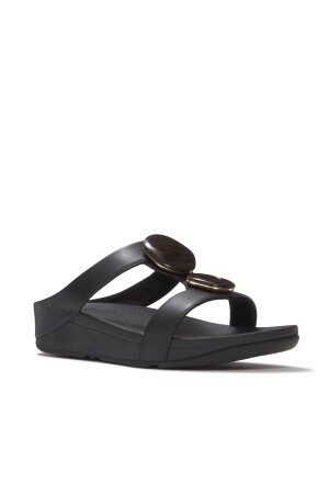 FitFlop Fino Marbled-Stone H-Bar Slides 