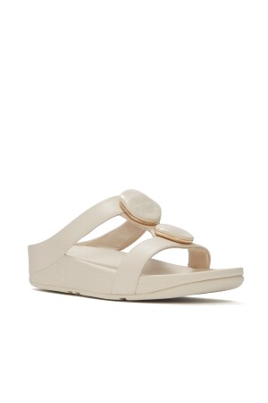 FitFlop Fino Marbled-Stone H-Bar Slides 