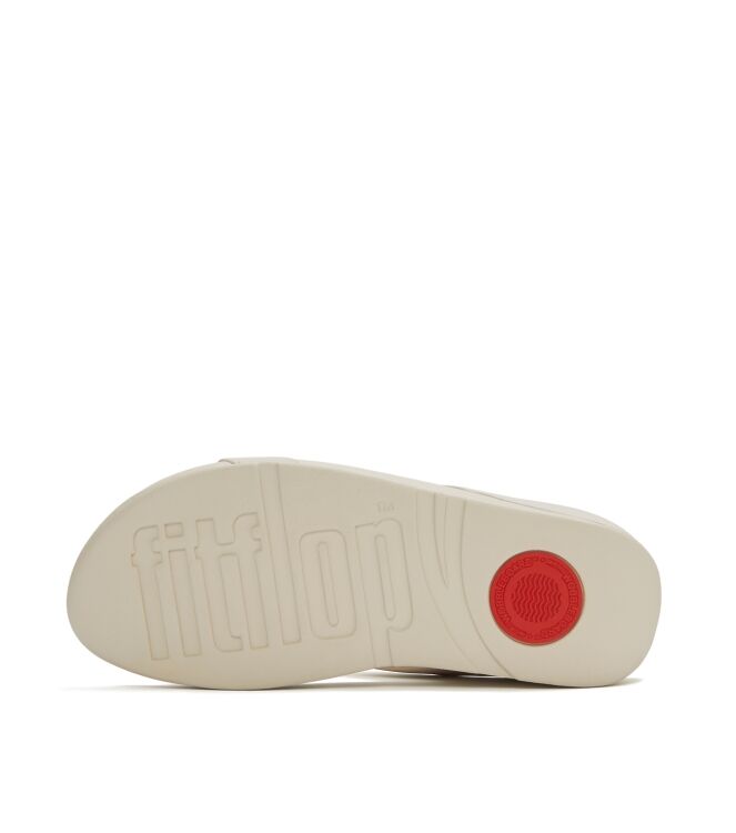 FitFlop fino marbled-stone h-bar slides paris beige Direct leverbaar uit de webshop van www.meijerink-schoenen.nl/