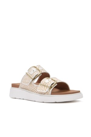 FitFlop Gen-FF Buckle Graphic-Weave Two-Bar Slides 