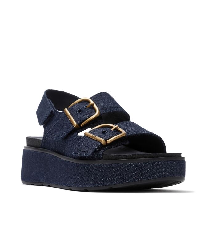 FitFlop gen-ff max buckle denim back-strap sandals dark denim Direct leverbaar uit de webshop van www.meijerink-schoenen.nl/