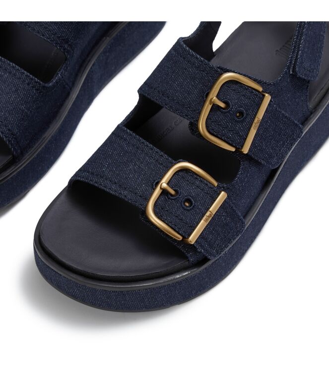 FitFlop gen-ff max buckle denim back-strap sandals dark denim Direct leverbaar uit de webshop van www.meijerink-schoenen.nl/