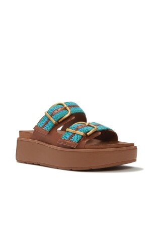 FitFlop Gen-FF Max Buckle Stripe-Webbing Two-Bar Slides 