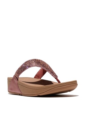 FitFlop Lulu Crystal-Mix Metallic Toe-Post Sandals 