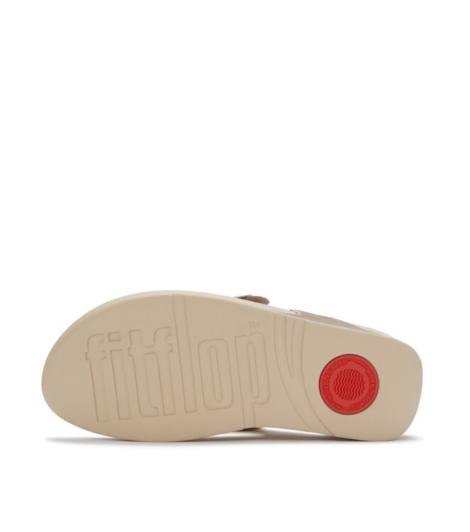 FitFlop lulu flower toe-post sandals platino Direct leverbaar uit de webshop van www.meijerink-schoenen.nl/