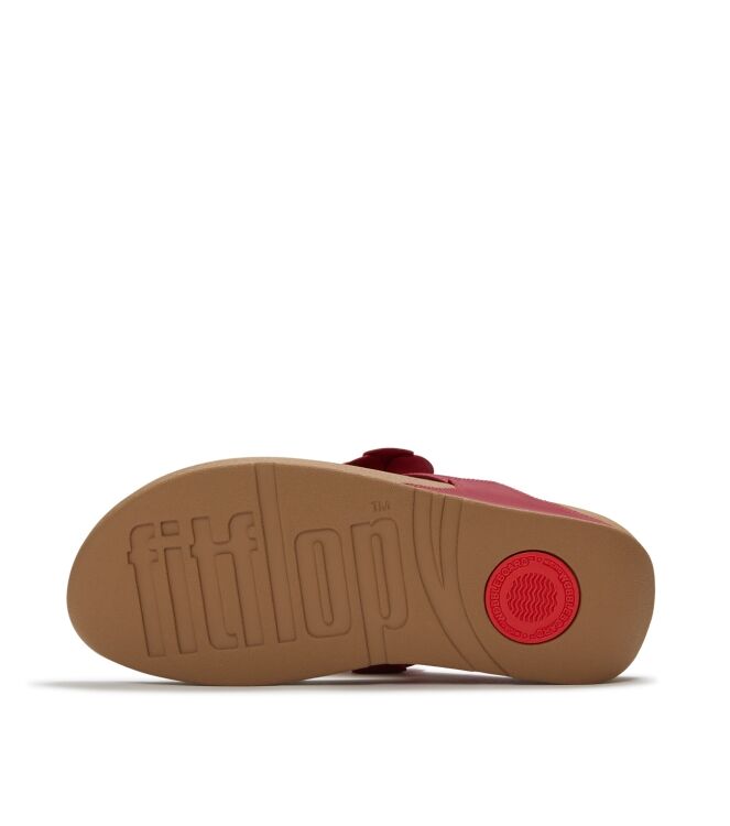 FitFlop lulu flower toe-post sandals burnt berry Direct leverbaar uit de webshop van www.meijerink-schoenen.nl/