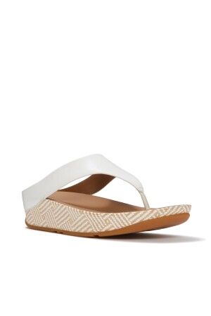 FitFlop Lulu Lux Graphic-Weave Leather Toe-Post Sandals 