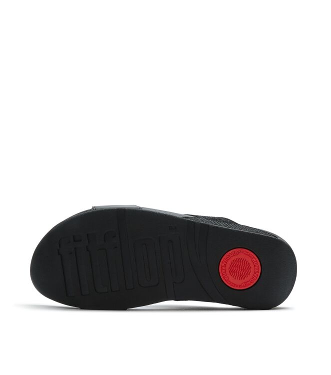 FitFlop lulu shimmerglitz slides black Direct leverbaar uit de webshop van www.meijerink-schoenen.nl/