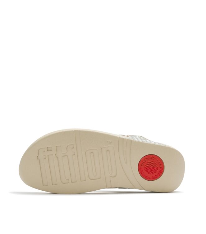 FitFlop lulu shimmerglitz toe-post sandals platino Direct leverbaar uit de webshop van www.meijerink-schoenen.nl/