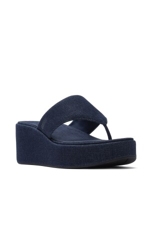 FitFlop Platfforms Denim Wedge Toe-Post Sandals 
