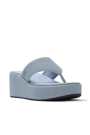 FitFlop Platfforms Denim Wedge Toe-Post Sandals 