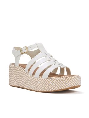 FitFlop Platfforms Graphic-Weave Leather Fisherman Sandals