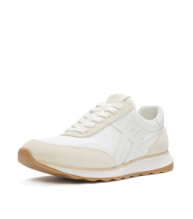 FitFlop retro-q ff fabric/suede sneakers urban white mix Direct leverbaar uit de webshop van www.meijerink-schoenen.nl/