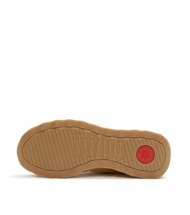 FitFlop retro-q ff fabric/suede sneakers turmeric/desert blush Direct leverbaar uit de webshop van www.meijerink-schoenen.nl/