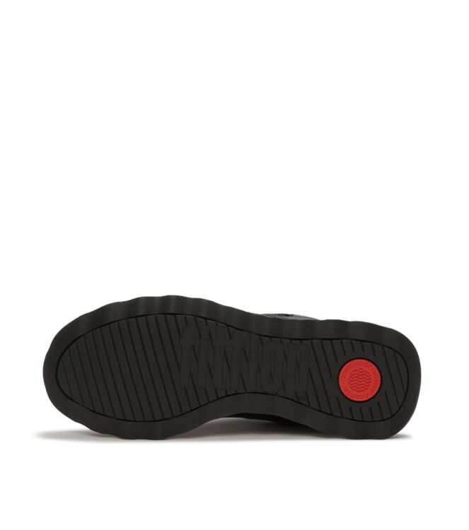 FitFlop retro-q ff metallic-fabric/suede sneakers black Direct leverbaar uit de webshop van www.meijerink-schoenen.nl/