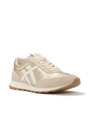 FitFlop Retro-Q FF Metallic-Fabric/Suede Sneakers