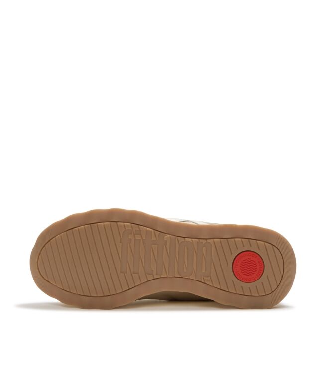 FitFlop retro-q ff metallic-fabric/suede sneakers platino Direct leverbaar uit de webshop van www.meijerink-schoenen.nl/