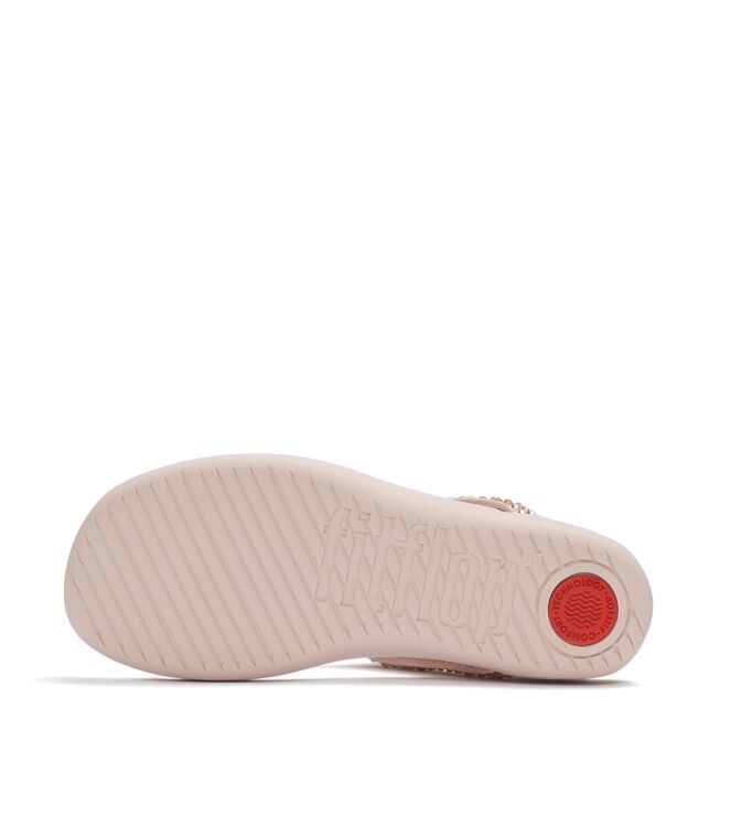 FitFlop solay mixed-crystal toe-post sandals nude rose Direct leverbaar uit de webshop van www.meijerink-schoenen.nl/
