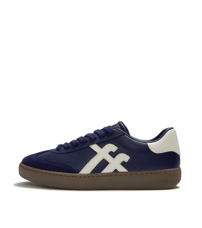 FitFlop the dash t-toe leather sneakers midnight navy/urban white Direct leverbaar uit de webshop van www.meijerink-schoenen.nl/