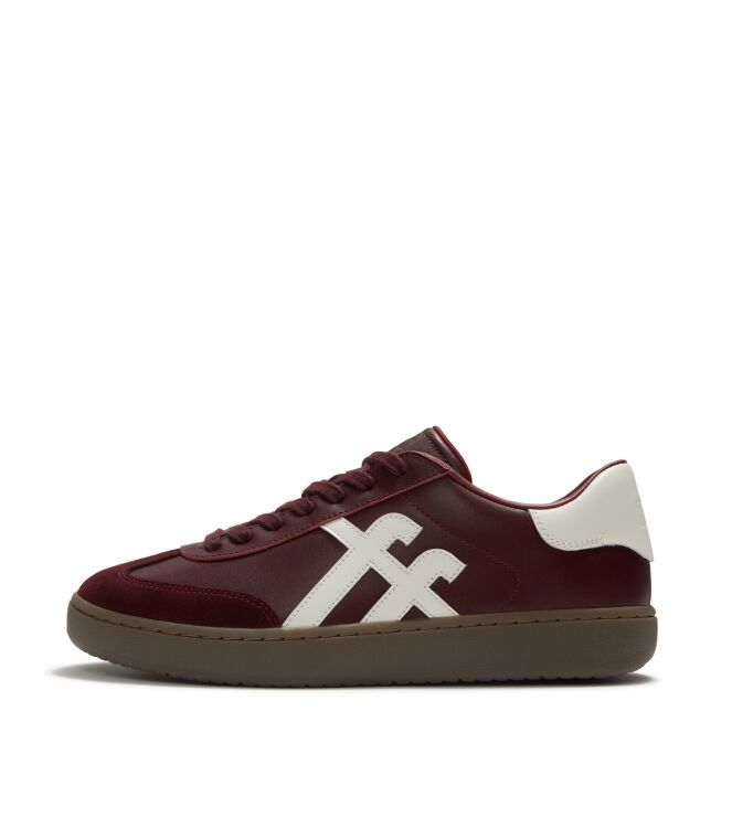 FitFlop the dash t-toe leather sneakers dark merlot/urban white Direct leverbaar uit de webshop van www.meijerink-schoenen.nl/