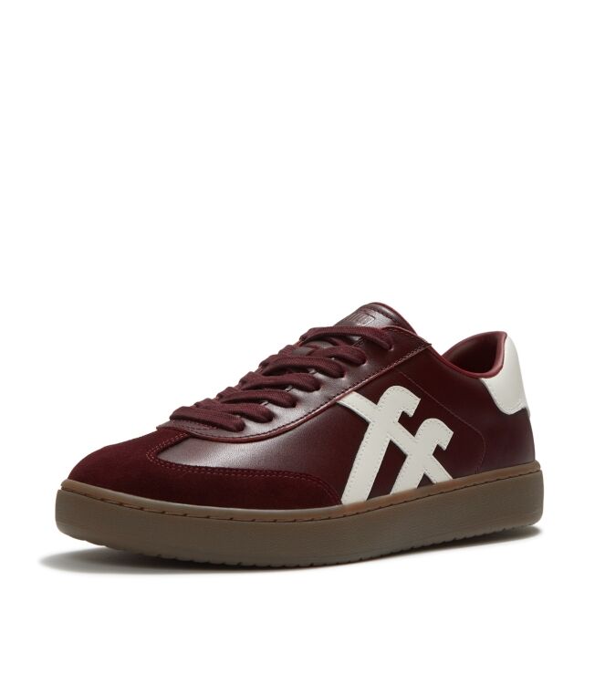 FitFlop the dash t-toe leather sneakers dark merlot/urban white Direct leverbaar uit de webshop van www.meijerink-schoenen.nl/